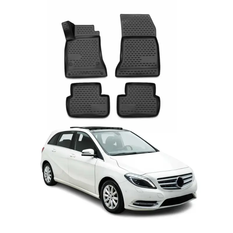 OMAC Gummimatten Fußmatten für Mercedes B Klasse W242 W246 2011-2018 TPE 4x Sonderaktion