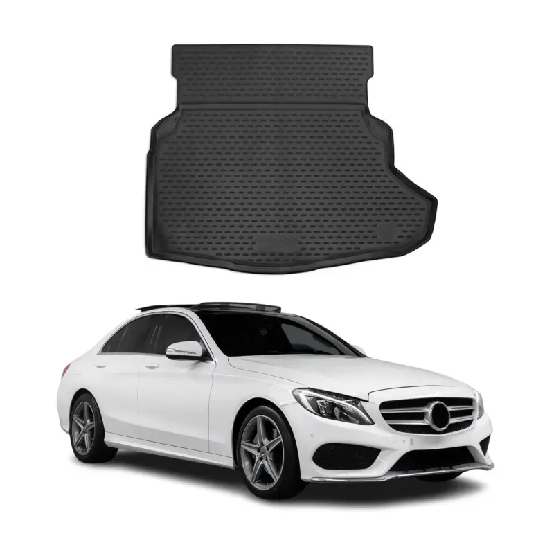 Preisreduziert Kofferraummatte Kofferraumwanne für Mercedes C Klasse W205 2014-2021 Gummi TPE