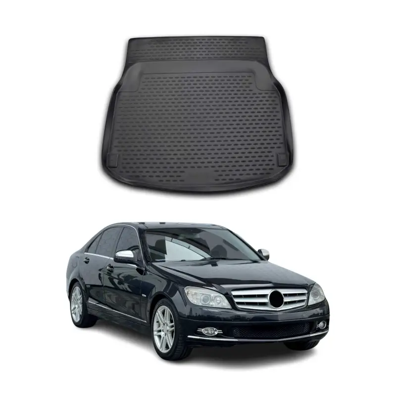 Kofferraummatte Kofferraumwanne für Mercedes C Klasse W204 2007-2014 Gummi TPE Versand Am Gleichen Tag