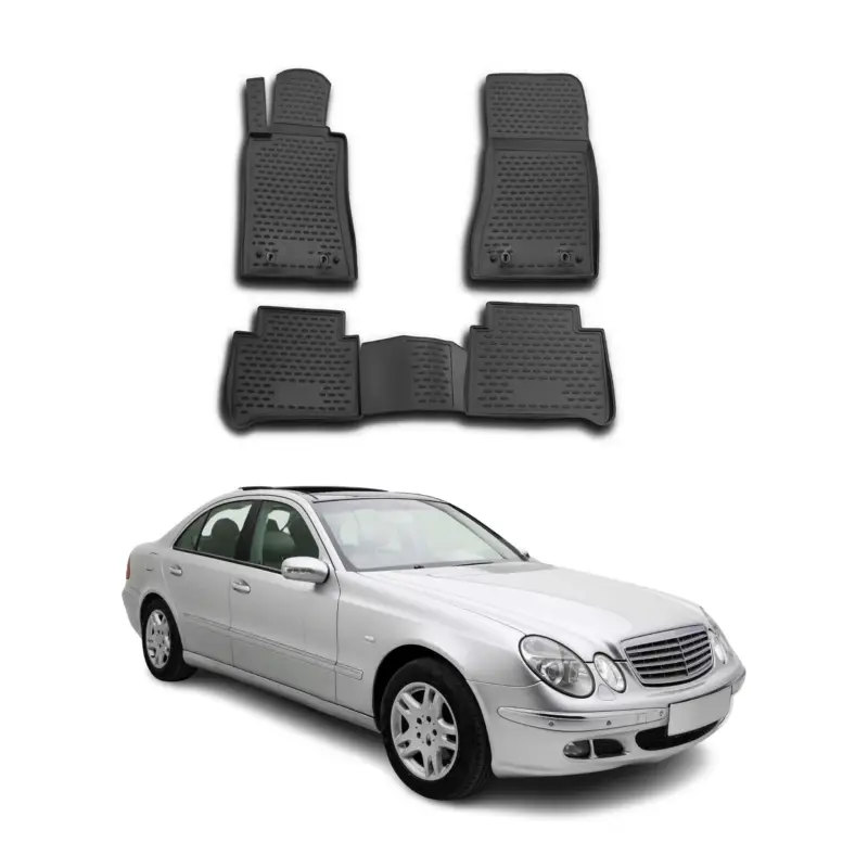 OMAC Gummimatten Fußmatten für Mercedes E Klasse W211 S211 2002-2009 TPE 4x Preiswert