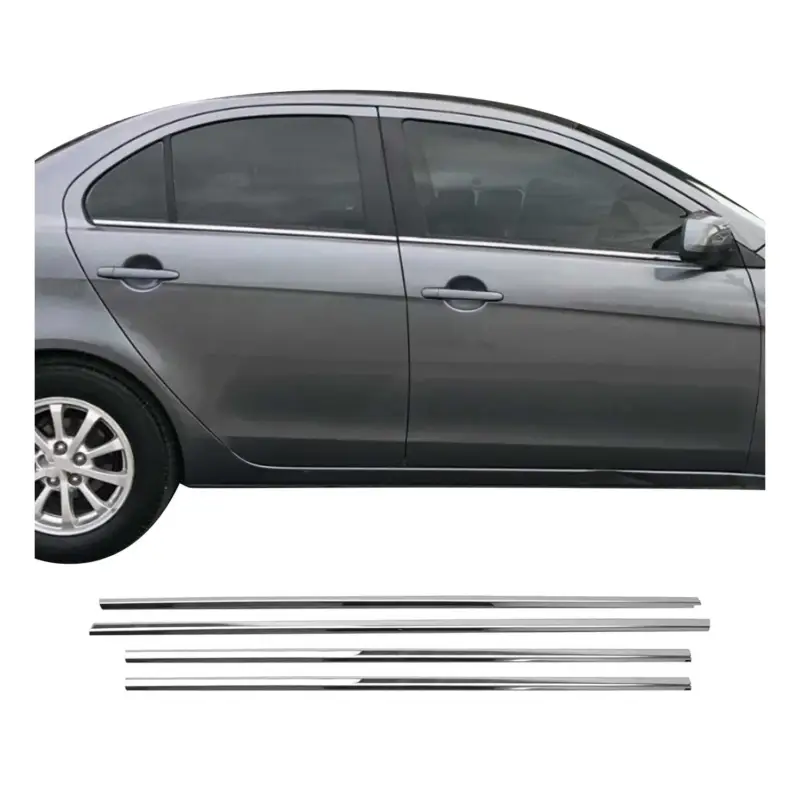 Versand Am Gleichen Tag Fensterleisten Zierleisten für Mitsubishi Lancer 2008-2017 Edelstahl Chrom 4tlg