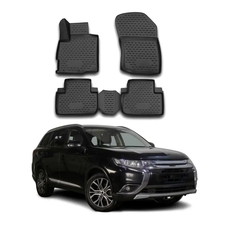 Sichere Zahlung OMAC Gummimatten Fußmatten für Mitsubishi Outlander 2WD 2013-2021 TPE Schwarz 4x