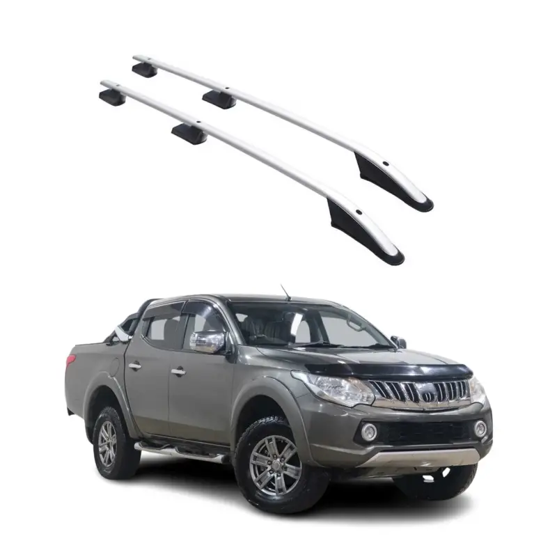 Alu Dachreling Querträger für Mitsubishi L200 DoubleCab 2015-2026 Grau Neuheit