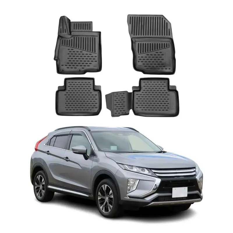 OMAC Gummimatten Fußmatten für Mitsubishi Eclipse Cross 2017-2024 TPE Schwarz 4x Beliebt
