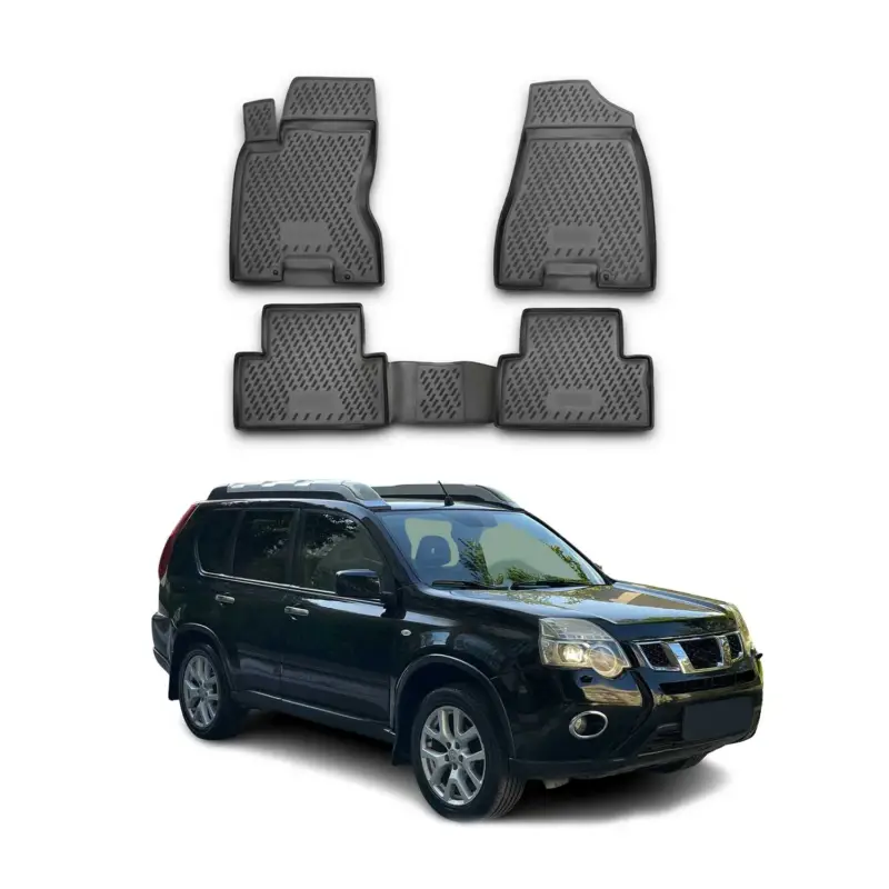 Online Kaufen OMAC Gummimatten Fußmatten für Nissan X-Trail T31 2008-2013 TPE Schwarz 4x
