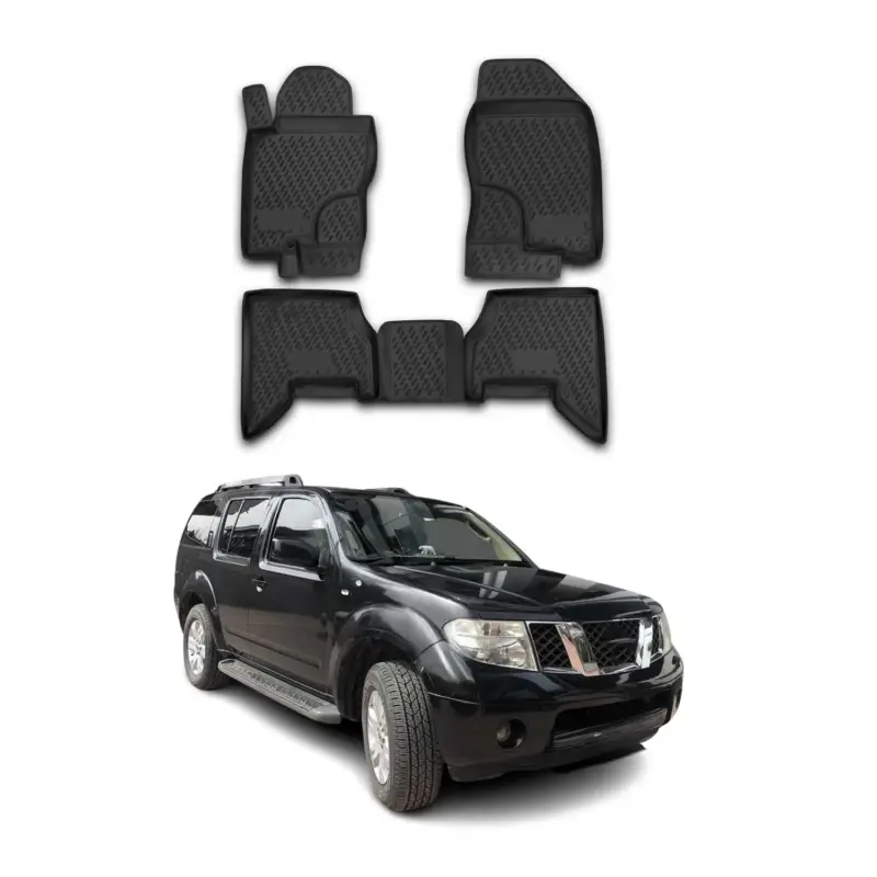Echt OMAC Gummimatten Fußmatten für Nissan Pathfinder R51 2004-2013 TPE Schwarz 4x