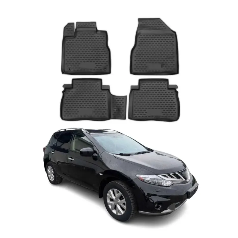 Wochenendangebot OMAC Gummimatten Fußmatten für Nissan Murano 2009-2014 TPE Automatten Schwarz 4x