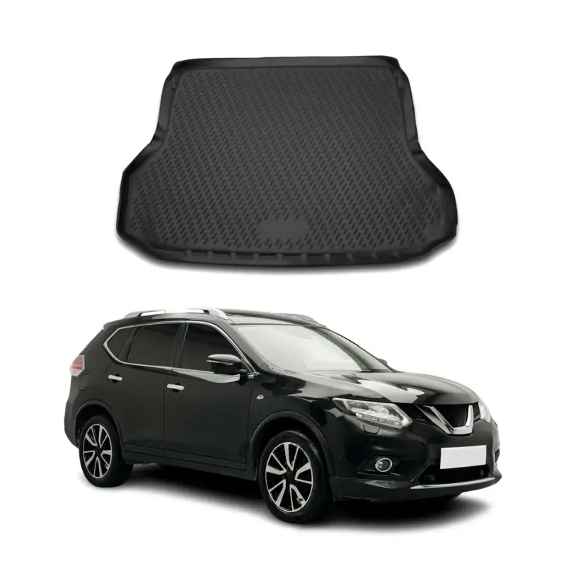 Abverkauf Kofferraummatte Kofferraumwanne für Nissan X-Trail 2014-2021 Gummi TPE Schwarz