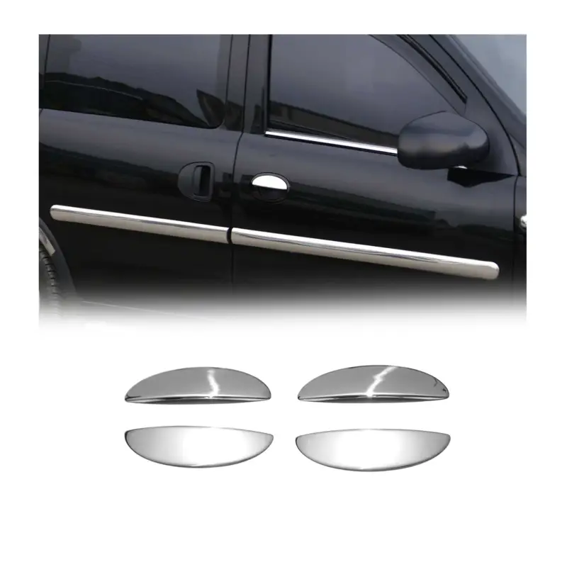 Zertifiziert Chrom Türgriff Blende für Opel Corsa C 2000-2006 4-Tür Edelstahl 4tlg
