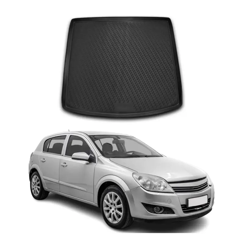 Neuheit Kofferraummatte Kofferraumwanne für Opel Astra H 2004-2014 SW Gummi TPE Schwarz