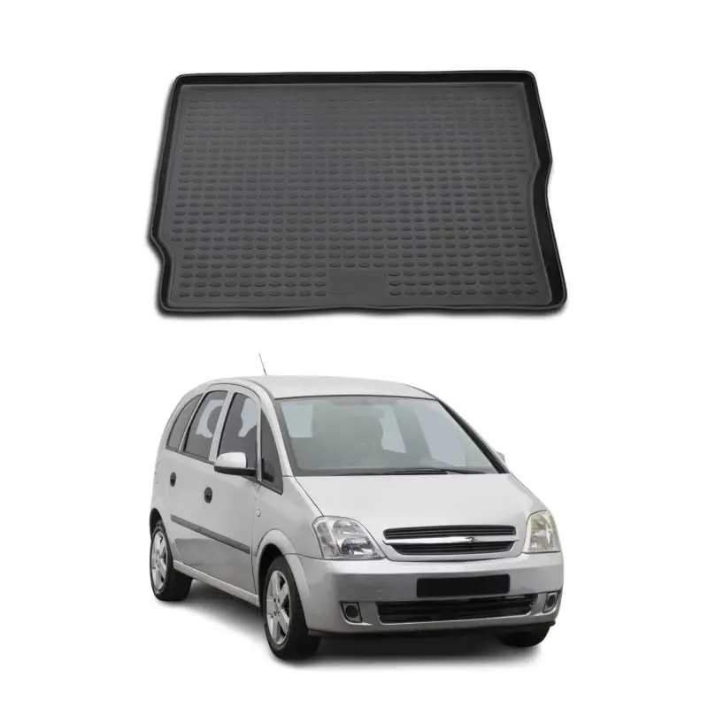 Aktuell Kofferraummatte Kofferraumwanne für Opel Meriva 2003-2010 Gummi TPE Schwarz