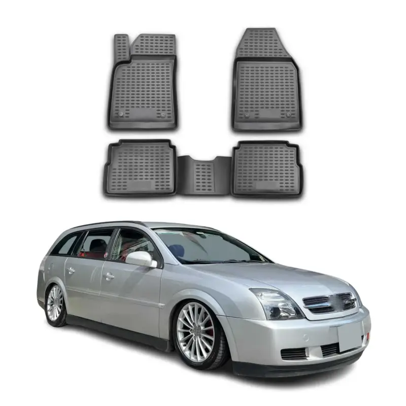 OMAC Gummimatten Fußmatten für Opel Vectra SW 2002-2008 TPE Automatte Schwarz 4x Heißes Angebot