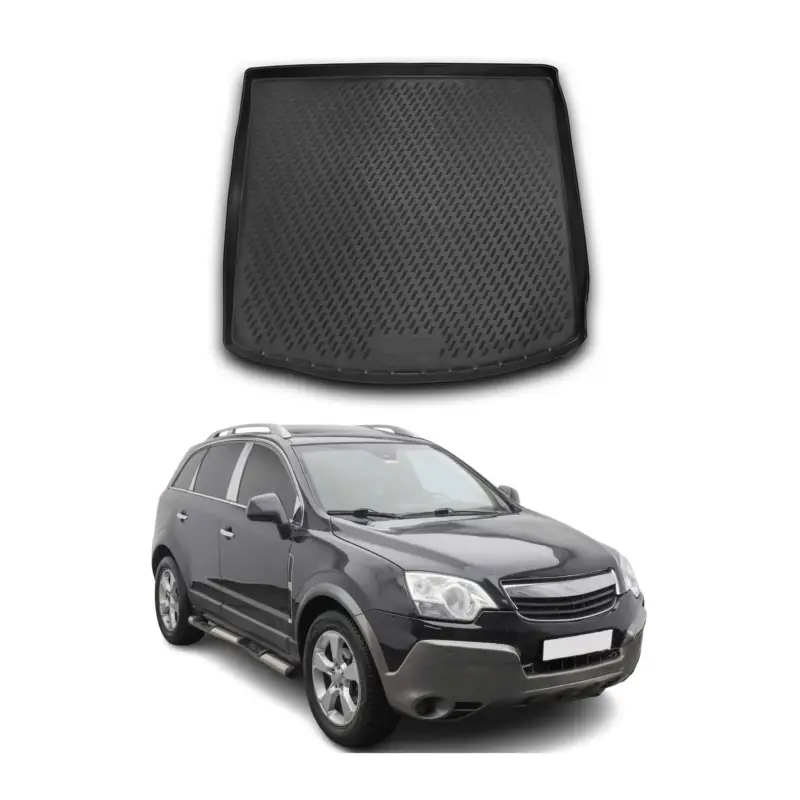 Neue Kollektion Kofferraummatte Kofferraumwanne für Opel Antara 2006-2021 Gummi TPE Schwarz