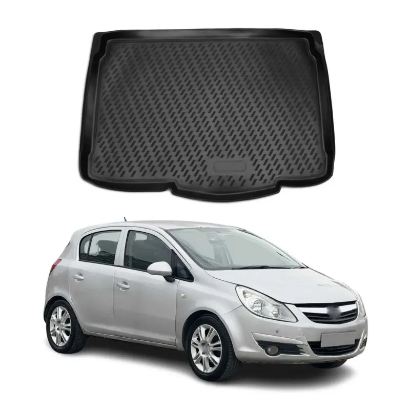 Kofferraummatte Kofferraumwanne für Opel Corsa D 2006-2014 Gummi TPE Schwarz Kracherpreis