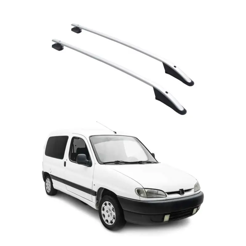 Aktuell Alu Dachreling Querträger für Peugeot Partner Citroen Berlingo Kurzer Grau