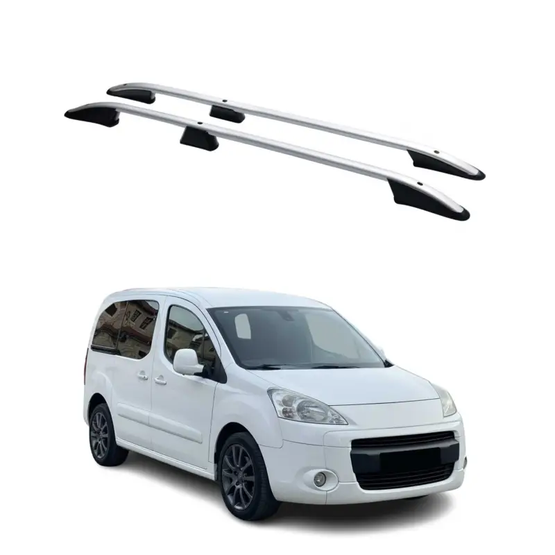 Versand Am Gleichen Tag Dachreling für Peugeot Partner Tepee L1 Kurzer 2008-2018 Alu ABE Silber 2x
