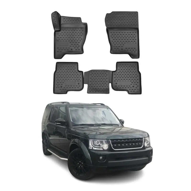 OMAC Gummimatten Fußmatten für Land Rover Discovery 2009-2017 TPE Schwarz 5x Echt
