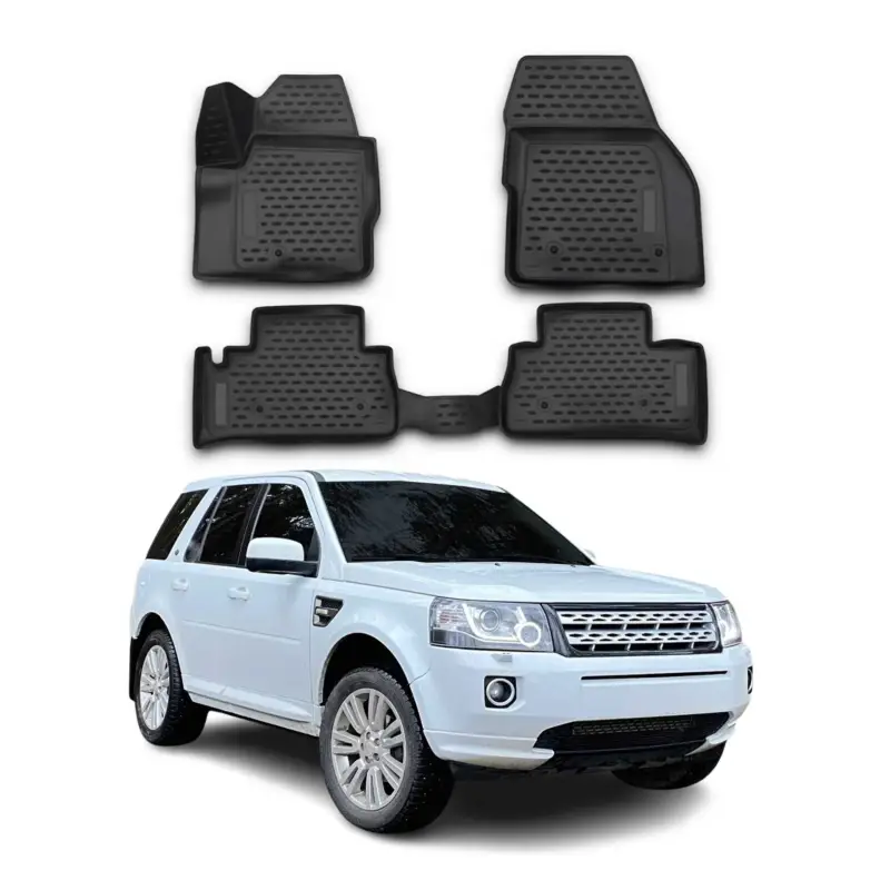 Schnäppchen OMAC Gummimatten Fußmatten für Land Rover Freelander 2012-2014 TPE Schwarz 4x