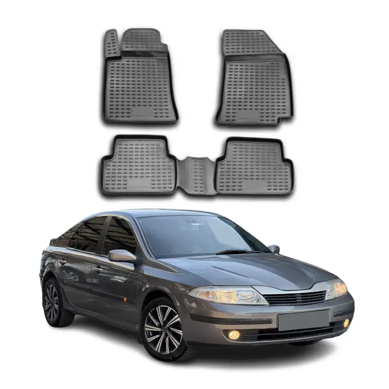 Letzte Chance OMAC Gummimatten Fußmatten für Renault Laguna 2001-2007 TPE Automatte Schwarz 4x