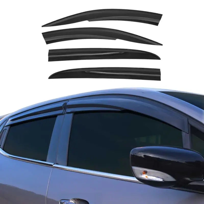 4x Windabweiser Regenabweiser für Renault Megane Schrägheck 2002-2009 Dunkel Rabatt