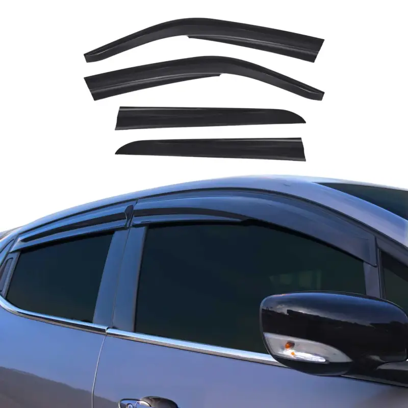 4x Windabweiser Regenabweiser für Renault Thalia 2008-2012 Acryl Dunkel Ausverkauf