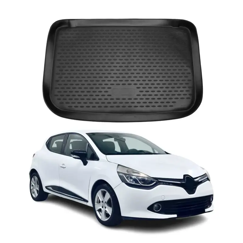 Rabatt Kofferraummatte Kofferraumwanne für Renault Clio 2012-2019 Schragheck Gummi TPE