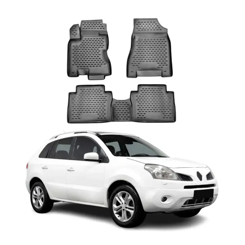 OMAC Gummimatten Fußmatten für Renault Koleos 2008-2016 TPE Automatte Schwarz 4x Versand Am Gleichen Tag