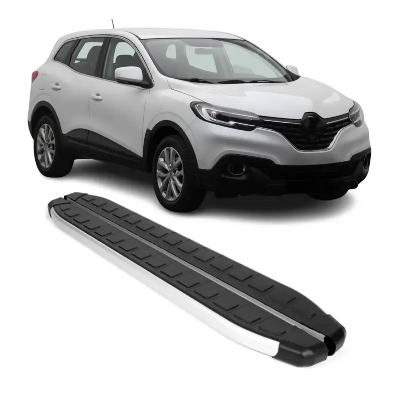 Aktuell Schweller Seitenbretter Trittbretter für Renault Kadjar 2015-2022 Alu Schwarz
