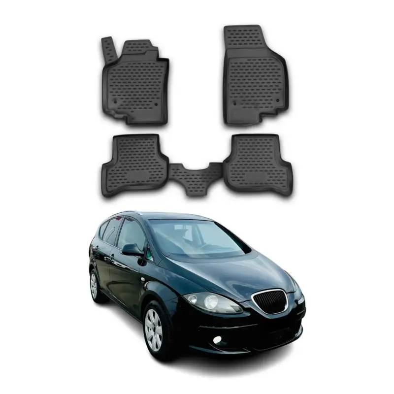 Preis Gesenkt OMAC Gummimatten Fußmatten für Seat Altea 2005-2009 TPE Automatten Schwarz 4x