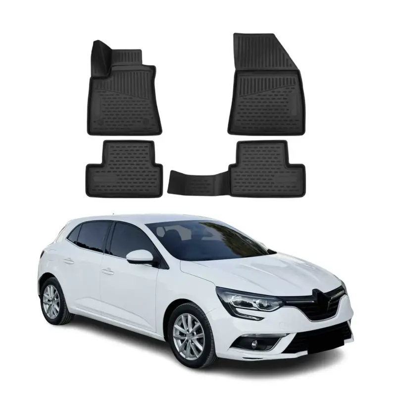 Versand Am Gleichen Tag OMAC Gummimatten Fußmatte für Renault Megane IV 2016-2022 Schrägheck TPE 4x