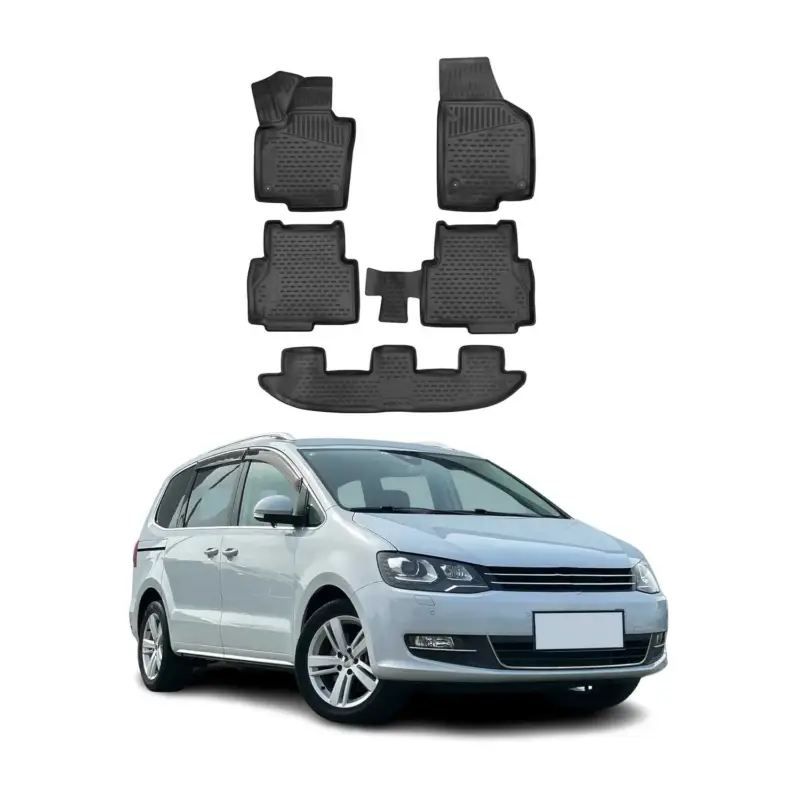 Direkt Vom Hersteller OMAC Gummimatten Fußmatten für Seat Alhambra 2010-2020 TPE Automatten Schwarz 5x