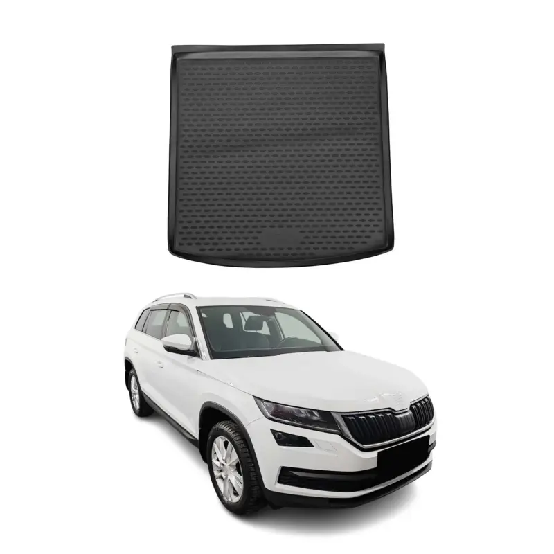 Heißes Angebot Kofferraummatte Kofferraumwanne für Skoda Kodiaq 2016-2021 5 Sitze Gummi TPE