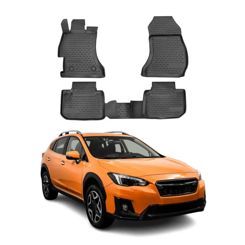 OMAC Gummimatten Fußmatten für Subaru XV 2011-2018 TPE Automatten Schwarz 4x Direkt Vom Hersteller