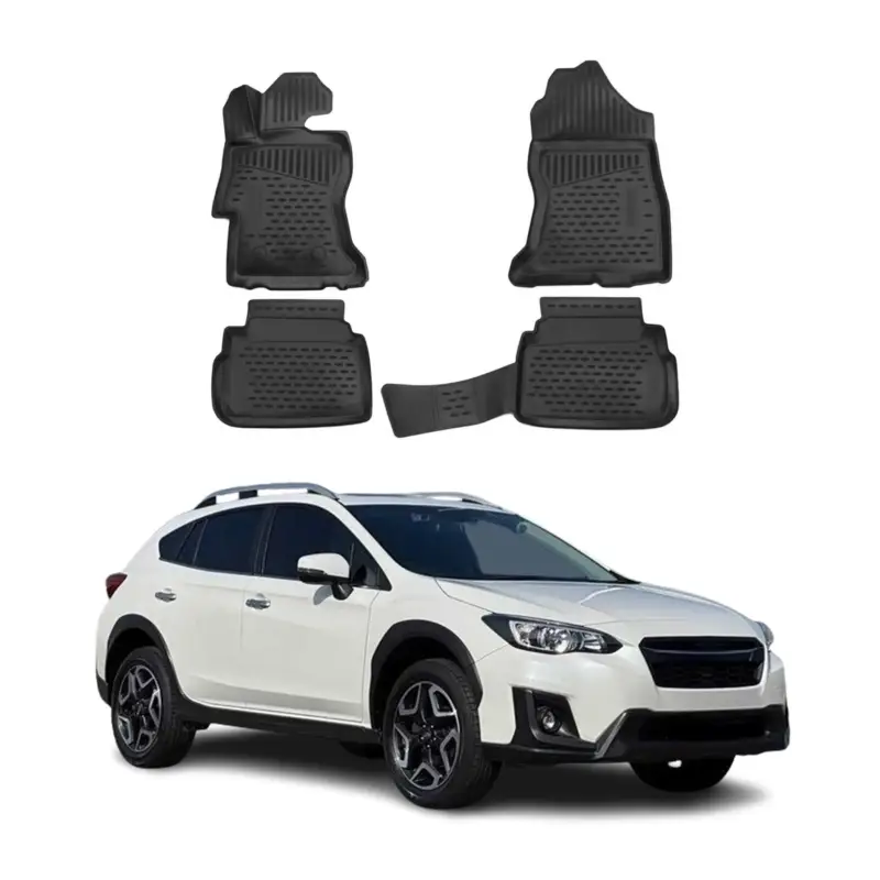 OMAC Gummimatten Fußmatten für Subaru XV 2017-2021 TPE Automatten Schwarz 4x Abverkauf