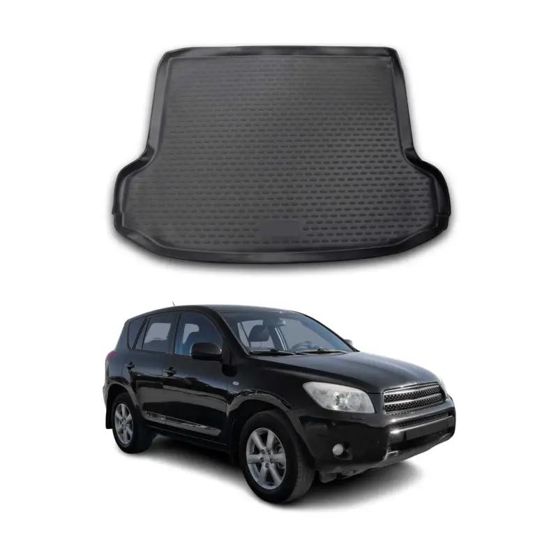 Kofferraummatte Kofferraumwanne für Toyota RAV4 L 2005-2012 Gummi TPE Schwarz Sichere Zahlung