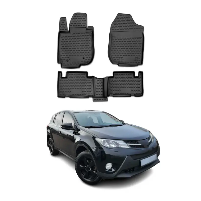 OMAC Gummimatten Fußmatten für Toyota RAV4 2006-2013 TPE Automatten Schwarz 4x Angebot