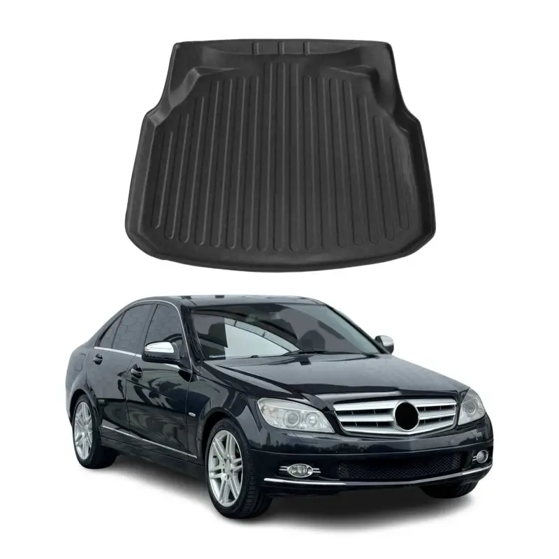 Zertifiziert Kofferraumwanne Laderaumwanne für Mercedes C Klasse W204 2007-2014 Gummi TPE