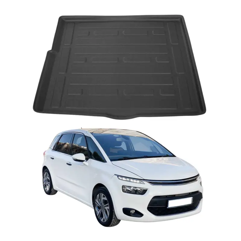Zertifiziert Kofferraumwanne Laderaumwanne für Citroen C4 Picasso 2013-2021 Gummi TPE Schwarz