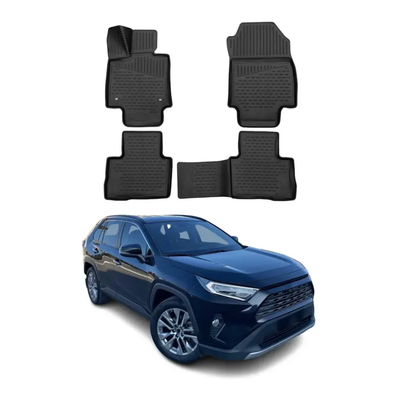 Angebot OMAC Gummimatten Fußmatten für Toyota RAV4 Hybrid 2018-2024 TPE Schwarz 4x