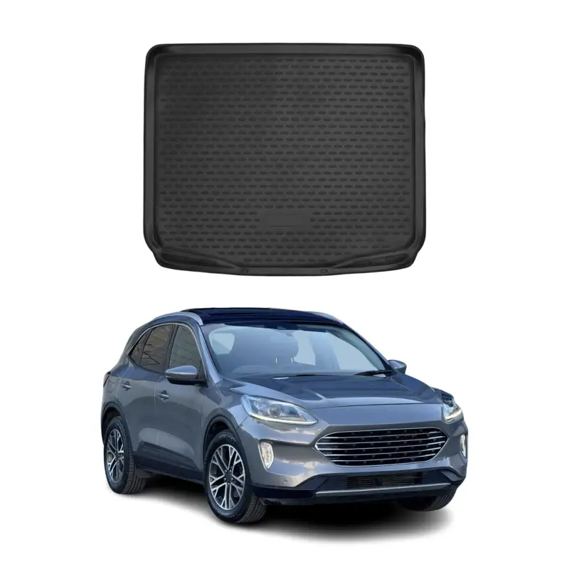 Beliebt Kofferraummatte Kofferraumwanne für Ford Kuga III 2019-2026 Gummi TPE Schwarz