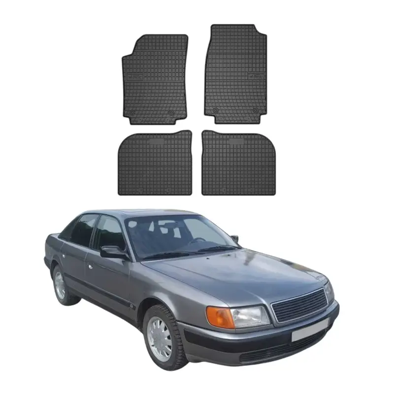OMAC Gummi Fußmatten für Audi 100 C4 1990-1994 Automatten Gummi TPE Schwarz 4tlg Saisonangebot
