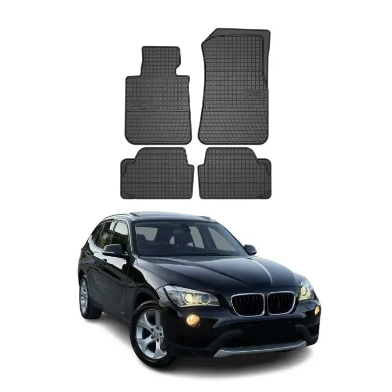 Markenware OMAC Gummi Fußmatten für BMW X1 E84 2009-2015 Automatten Gummi TPE Schwarz 4tlg