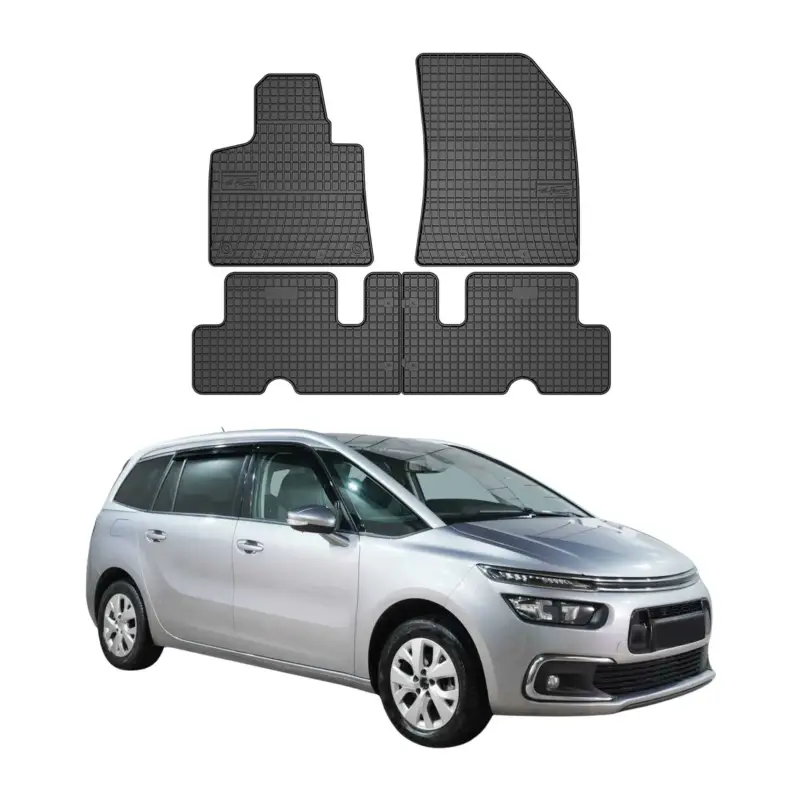 Expressversand OMAC Gummi Fußmatten für Citroen C4 Spacetourer 2018-2024 Matten TPE Schwarz 4x