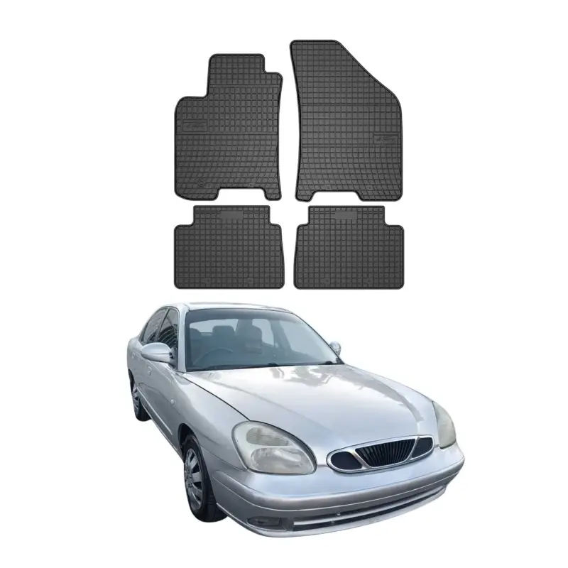 Angebot OMAC Gummi Fußmatten für Daewoo Nubira 2003-2005 Automatten Gummi TPE Schwarz 4x