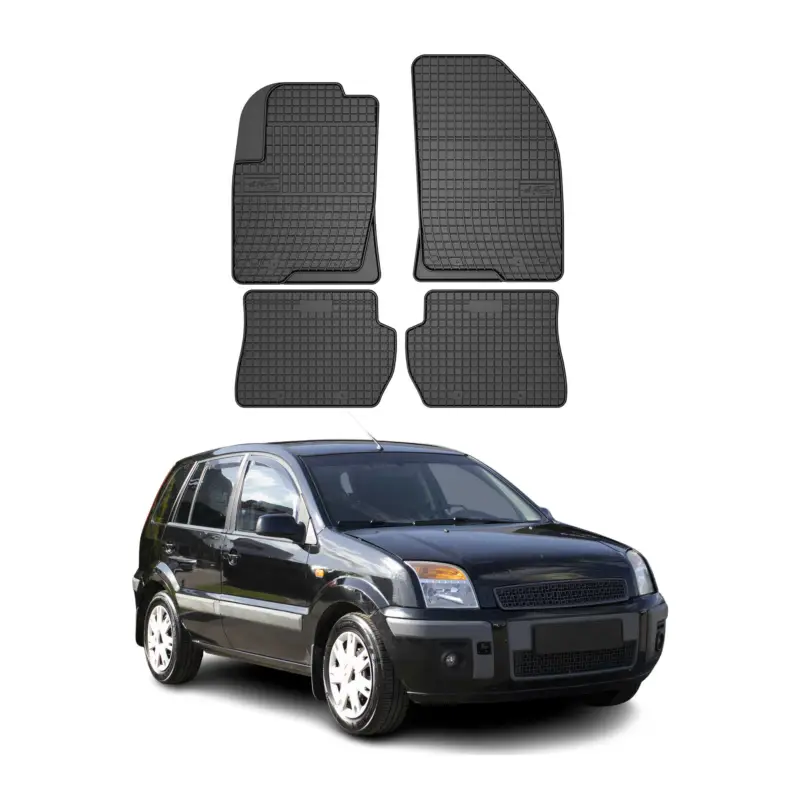 Highlight OMAC Gummi Fußmatten für Ford Fusion 2002-2012 Automatten Gummi TPE Schwarz 4tlg