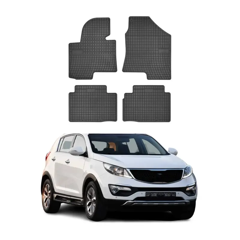 Wochenendangebot OMAC Gummi Fußmatten für Kia Sportage 2010-2015 Automatten Gummi TPE Schwarz 4x