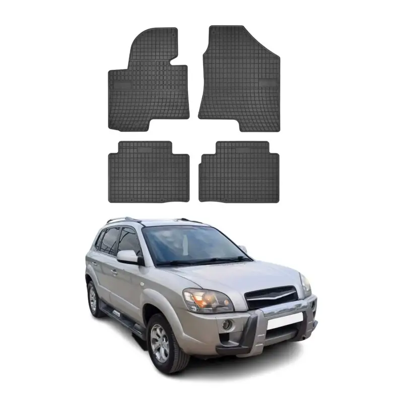 Letzte Chance OMAC Gummi Fußmatten für Hyundai ix35 2009-2015 Automatten TPE Schwarz 4x