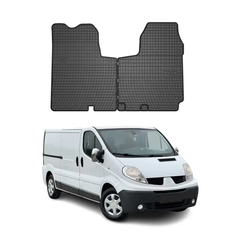 Aktuell OMAC Gummi Fußmatten für Opel Vivaro A 2001-14 Automatten Gummi TPE Schwarz 2tlg