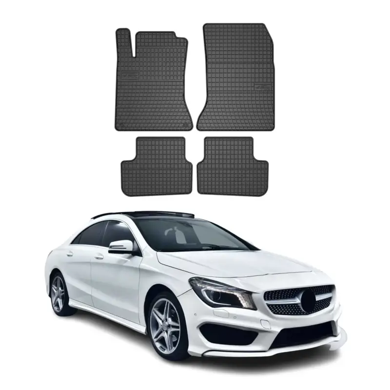 Expressversand OMAC Gummi Fußmatten für Mercedes CLA C117 2013-2019 Automatten TPE Schwarz 4x
