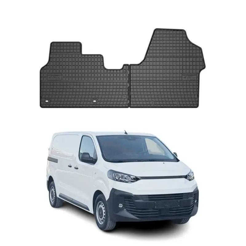 Markenprodukt OMAC Gummi Fußmatten für Fiat Scudo 2022-2026 Automatten Gummi TPE Schwarz 2tlg